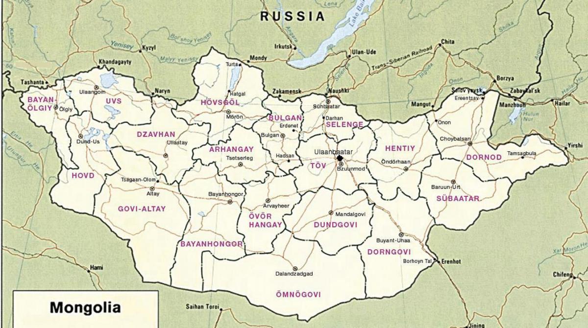 térkép mongol sztyeppén