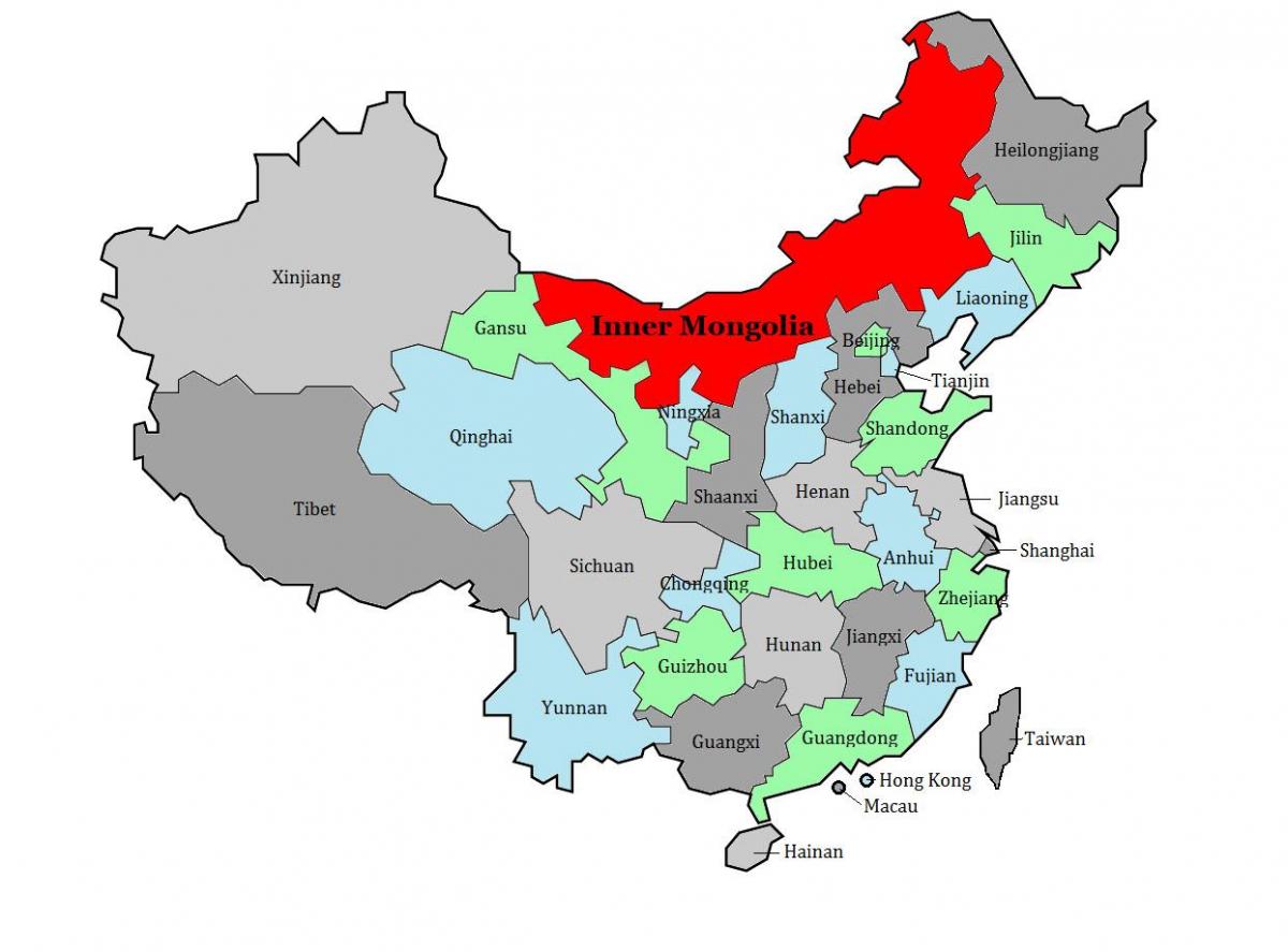 térkép Mongólia régió