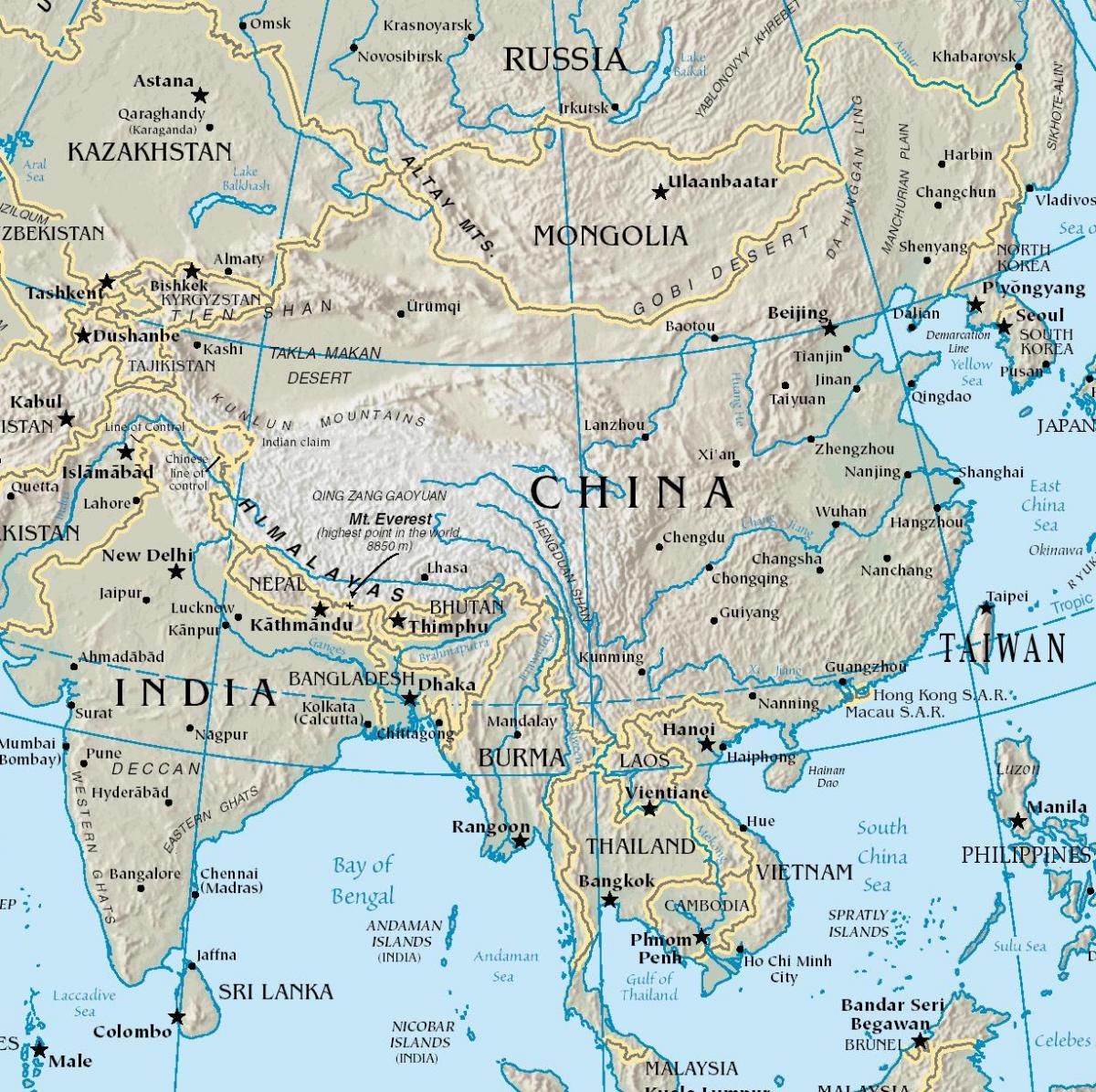 Mongol-fennsík térképen