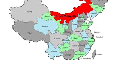 Térkép Mongólia régió