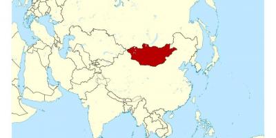 Elhelyezkedés a Mongólia a világ térkép