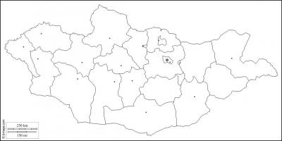 Üres térkép Mongólia