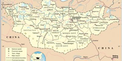 Mongólia ország térkép